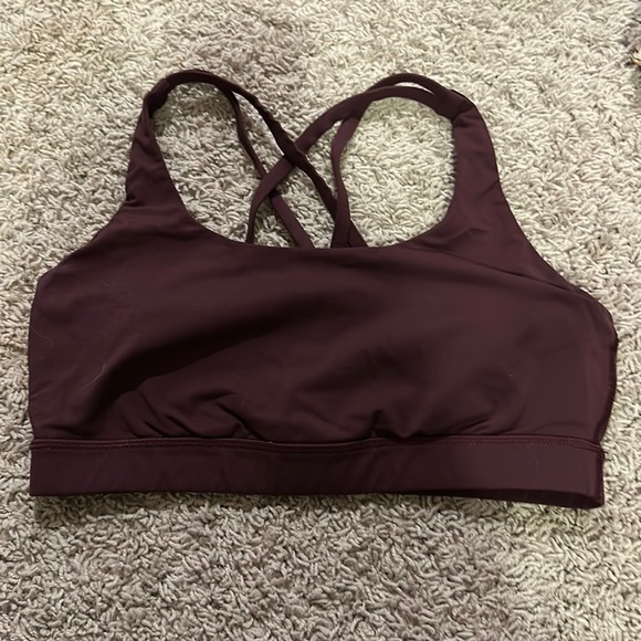 lululemon maroon energy bra - Picture 1 of 2